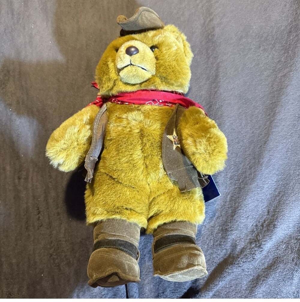 OZ Enterprises LoneStar Teddy Bear Plush Cowboy Hat Red Scarf Boots
